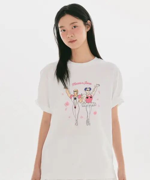 [SPAO] [Crayon Shin-chan] Short Sleeve T-Shirt (White) / [짱구] 반팔 티셔츠(WHITE)_SPRLG25U07
