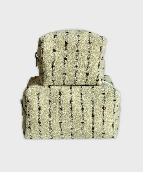 [UNFOLD] Stripe terry pouch (dot avocado) / 테리 파우치 (아보카도 도트)