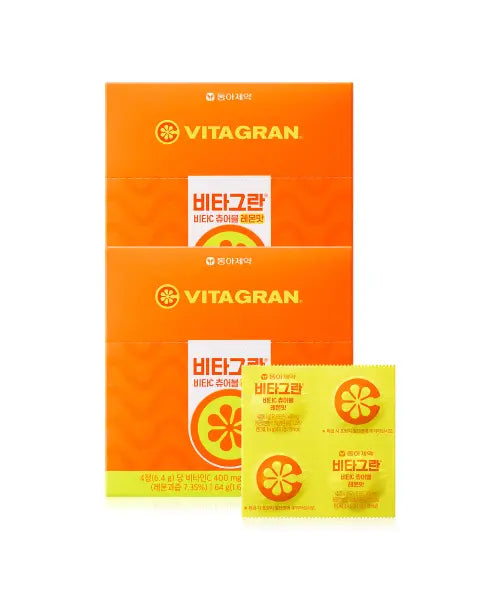 [VITA GRAN] Vita C Chewable Tablets, Lemon Flavor (40 tablets x 3 boxes) / 비타C 츄어블 40정 레몬맛 X3박스