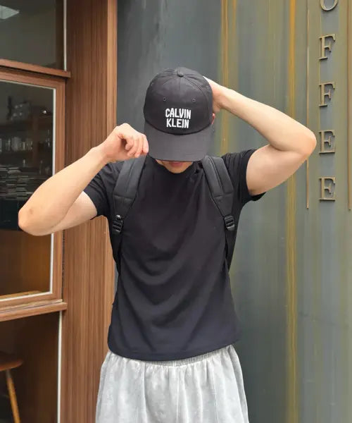 [CALVIN KLEIN JEANS] IN THE CITY Logo Cap Black 4D5137G UB1 / 인더시티 로고 캡 블랙 4D5137G UB1
