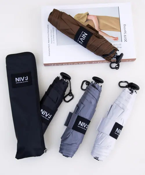 [NIVJ] NJ 3-Section Carbon 55 Slim Blackout Umbrella / NJ_3단 키링 카본 55 슬림암막 양우산- 4COLOR