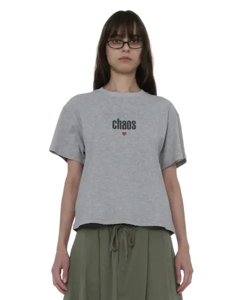 [PARTIMENTO WOMEN] POSITIVE CHAOS PRINTED TEE_MELANGE / 포지티브 카오스 프린티드 티_멜란지