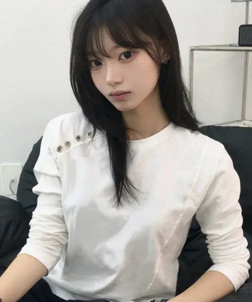 [FUZZY SCAN] Cutout Eyelet Long Sleeve / 절개 아일렛 롱슬리브 3color