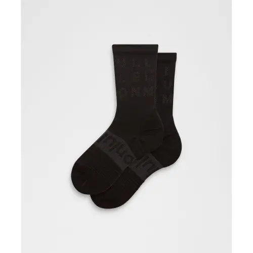 [LULULEMON] Unisex Power Stride Crew Socks *Reflective BLK / 유니섹스 파워 스트라이드 크루 삭스 *리플렉티브  BLK