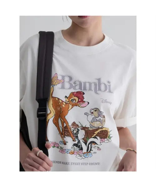 [8SECONDS] [Disney] Oversized Graphic Short-Sleeve T-Shirt - White / [Disney] 오버핏 그래픽 반소매 티셔츠  화이트
