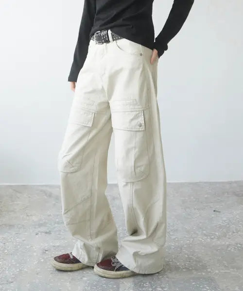 [MIMTHEWARDROBE] Front Cargo Pants_Ivory / 프론트 카고 팬츠_아이보리