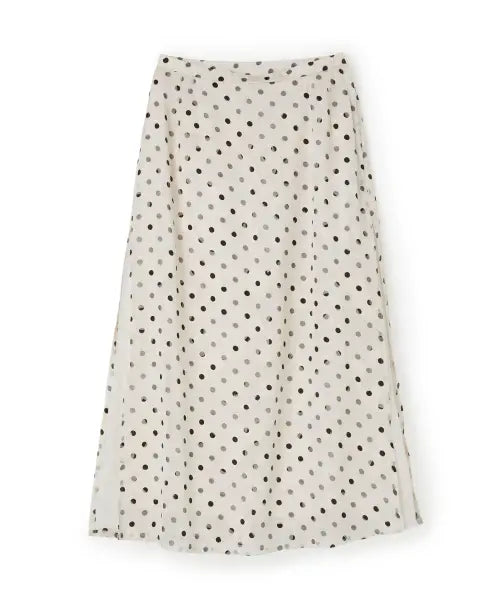 [PENFIELD] Dot Flower Layered Skirt - Ivory / 도트 플라워 레이어드 스커트 아이보리_FS2WS83F