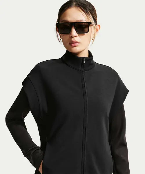 [NIKE] W NK DF 24.7 IS FZ TUNIC - BLACK/(DK SMOKE GREY) / 24.7 임파서블리소프트 드라이 핏 풀집 튜닉 W - 블랙:다크 스모크 그레이 / IQ7052-010