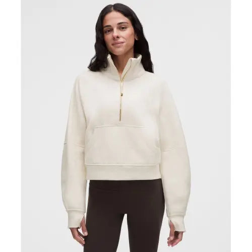[LULULEMON] HRLI GOLD Scuba Oversized Funnel Neck Half-Zip / 스쿠바 오버사이즈드 퍼넬넥 하프집  HRLI GOLD