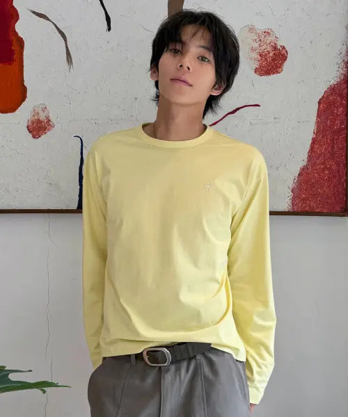 [KIIMUIR] Light Layered Long Sleeve_Lemon / [크롭] 라이트 레이어드 롱슬리브_레몬