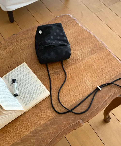[KEIKE] mini pocket bag - black dot / 미니 포켓백 - 블랙 도트