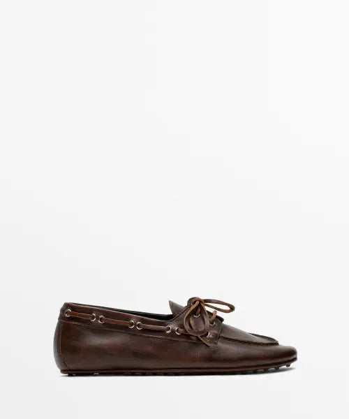 [MASSIMO DUTTI] Leather Boat Shoes / 레더 보트 슈즈