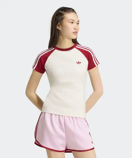 [ADIDAS] SST TEE             CLOWHI/TMVIRE/WHITE / SST 티셔츠 - 화이트:레드:화이트 / KS4696