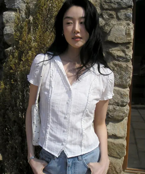 [CHERI AUBE] Joli Blouse-Ivory / 졸리 블라우스-아이보리