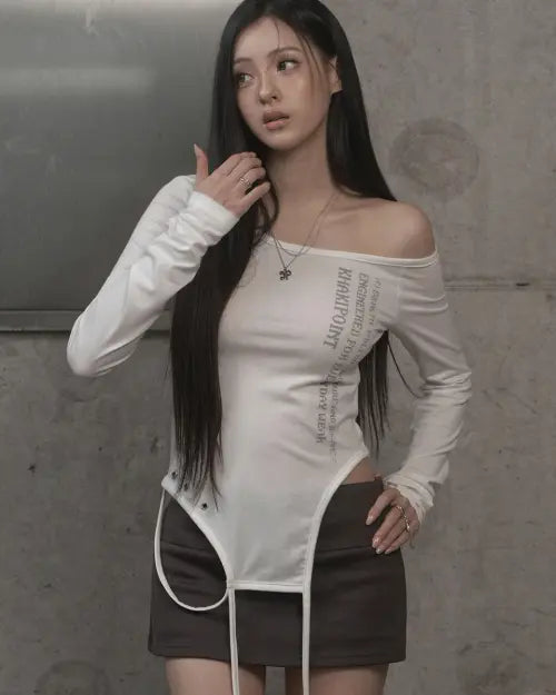 [KHAKIPOINT] Extended Strap Top (white)