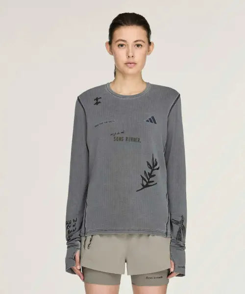 [ADIDAS] adixSFTM LS W       CARBON / [SFTM 컬래버] 롱 슬리브 티셔츠 - 카본 / KY3103