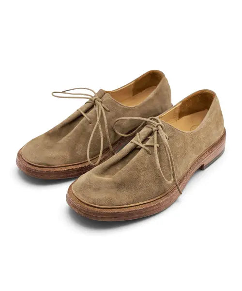 [YASE] 3-Hole Shirring GRS Leather Derby Sand / 3홀 셔링 GRS 레더 더비 샌드