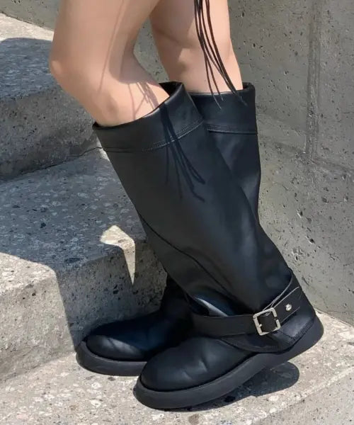 [DIFFERSHOE] DIFFER VERDIN LONG BOOTS 7.5CM / BLACK / 베르딘 롱부츠 7.5CM [블랙]