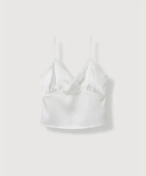 [MOOD INSIDE WOMAN] Satin Lace Camisole_White / (woman) 새틴 레이스 슬리브리스_White