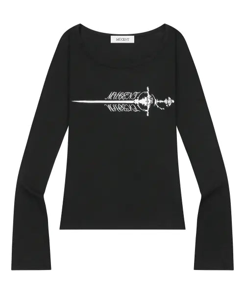 [MUCENT] RAPIER CROSS LONG SLEEVE T (2COLOR) / 레이피어 크로스 롱 슬리브 티 (2컬러)