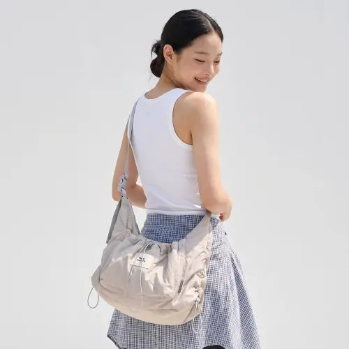 [FLUIT STUDIO] Nylon Buckle Shirring String Crossbody Bag / 나일론 버클 포인트 셔링 스트링 크로스백
