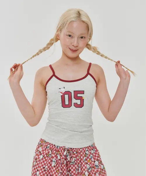 [OGGITT] Pochacco 90s Sleeveless Top Red / 포차코 90s 슬리브리스 레드