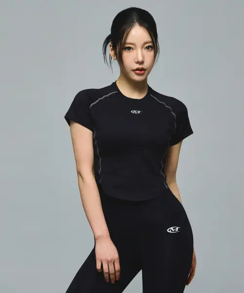 [MIHAK] Symbol Logo Active Short Sleeve T-Shirt (Black) / 심볼 로고 액티브 숏 슬리브 (BLACK)