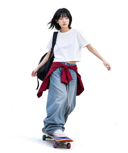 [C WEAR BY THE GENIUS] HEAVYWEIGHT OVERSIZED CROP T-SHIRT WHITE / 헤비웨이트 오버사이즈 크롭 티셔츠 화이트