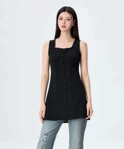 [MIXXO] Pin Tuck Mini Dress_MIWOWG701G / 핀턱 미니 원피스_MIWOWG701G