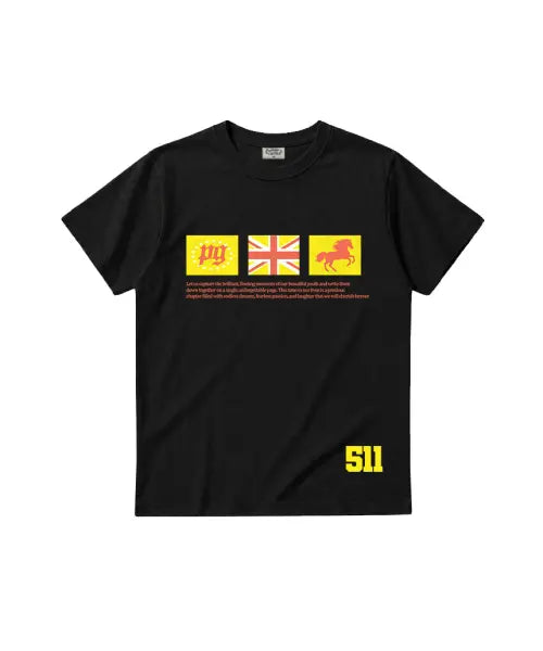 [PAGESIISII] PG Star Printing Standard Fit Short Sleeve T-Shirt Black / PG스타 프린팅 스탠다드핏 반팔티 블랙