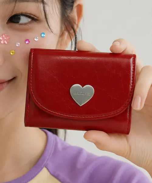 [MATINCOX] Heart Fold Wallet - Red
