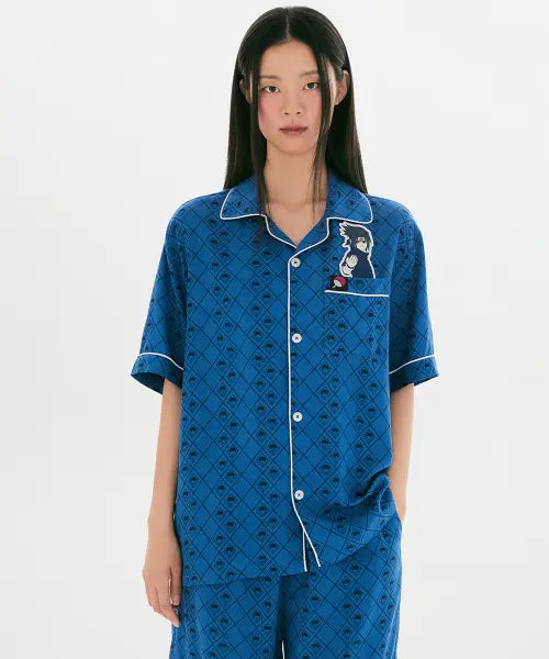 [SPAO] [Naruto] Short Sleeve Pajamas (Blue) / [나루토] 반팔 파자마(Blue)_SPPPG37U18