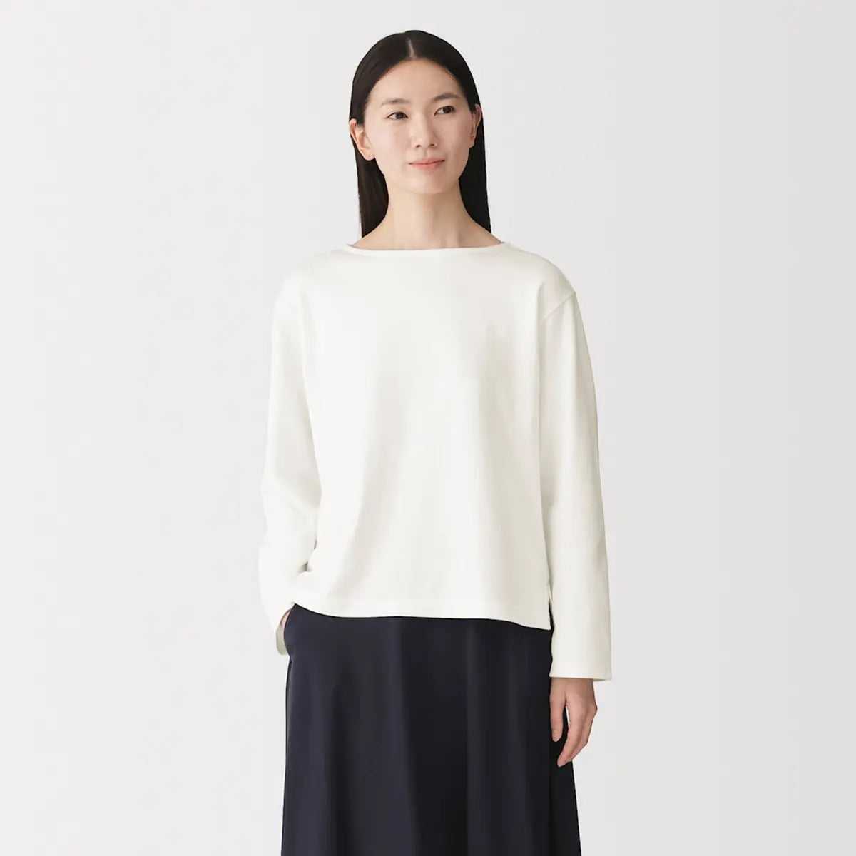 [MUJI] Tavernsu Boatneck Long Sleeve T-Shirt / 태번수 보트넥 긴소매 티셔츠