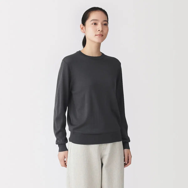 [MUJI] Washable Wool High Gauge Crewneck Sweater / 워셔블 울 하이 게이지 크루넥 스웨터