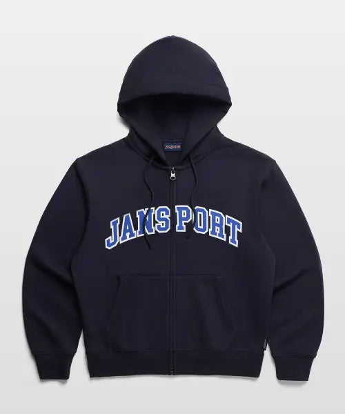 [JANSPORT] Arch Logo Hooded Zip-Up Navy / 아치로고 후드집업 Navy