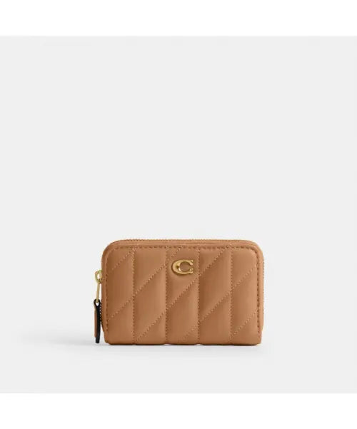 [COACH] Small Zip Around Card Case with Pillow Quilting CM505 B4QPI / 스몰 집 어라운드 카드 케이스 위드 필로우 퀼팅 CM505 B4QPI