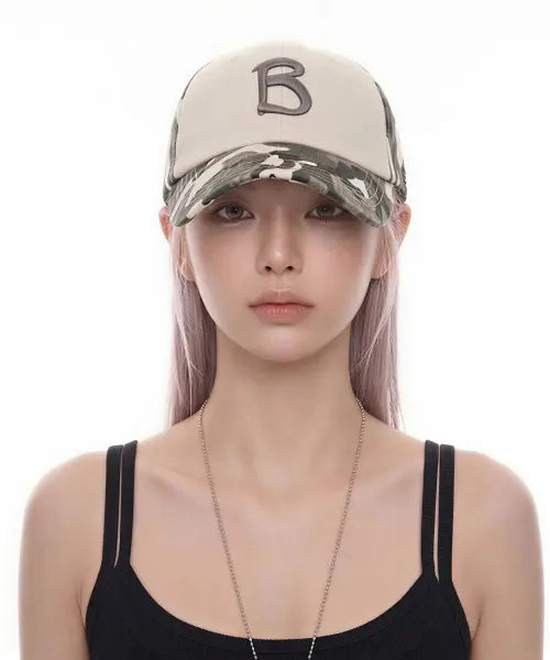 [BLACK RECLUSIVE] B SYMBOL BALL CAP_CAMO [BKF2UCW006] / B 심볼 볼캡_CAMO [BKF2UCW006]
