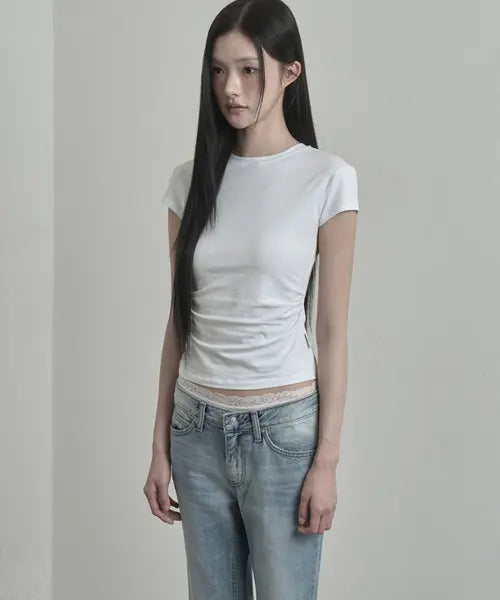 [INEGI] Drape Silket Top (white)