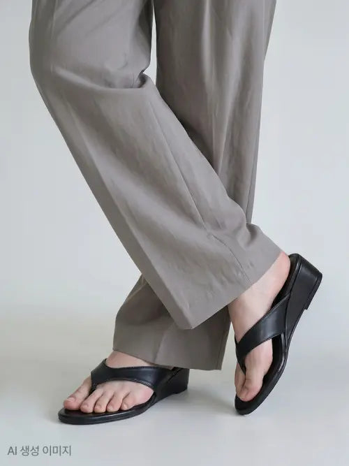 [SHOOPEN] Women's Wedge Flip-Flops (4cm) / 쪼리 웨지 뮬 (4cm) HPWWIGS605