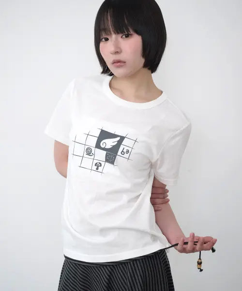 [BAUF] Angel Square Slim Fit T-Shirt [White] / 엔젤 스퀘어 슬림핏 티셔츠 [화이트]