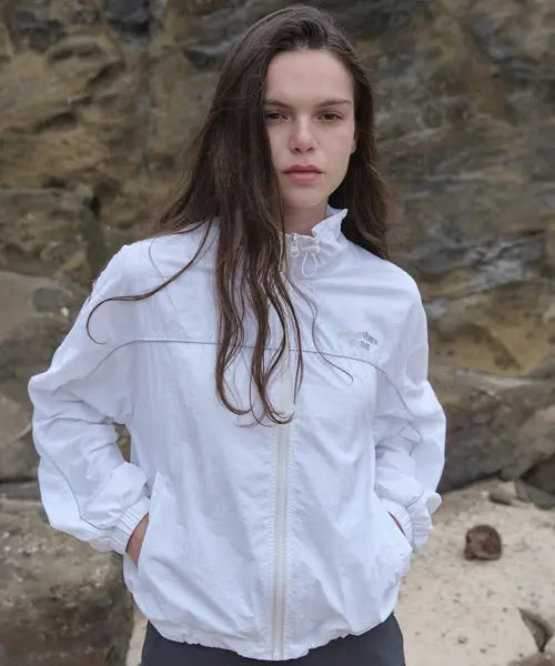 [SOMEWHEREBUTTER] Sporty Windbreaker - Ivory