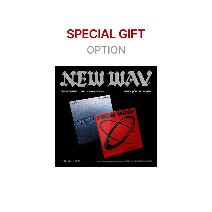 [TREASURE] [SPECIAL GIFT] 4th MINI ALBUM [NEW WAV] RED/ICE VER.