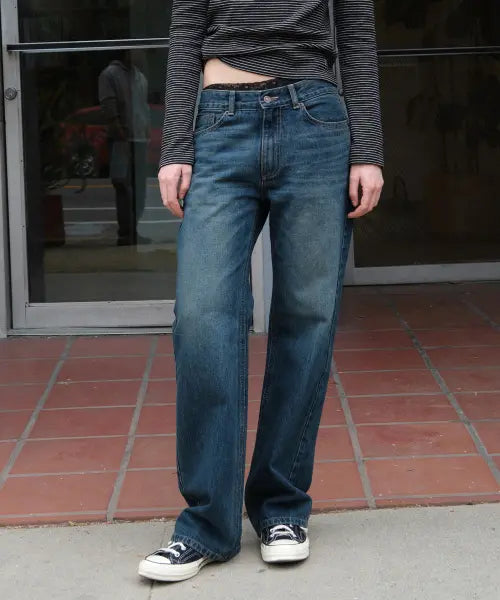 [LOW CLASSIC] LOW-RISE JEANS_MID BLUE [LC267PT25MB]