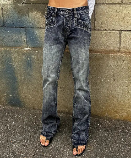 [ROCKCAKE] Harlow Semi Bootcut Denim - Ash Blue