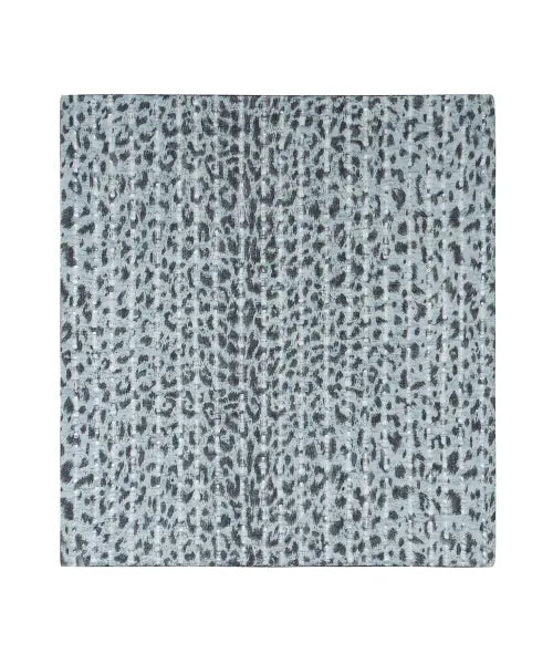 [LEKIM] LEOPARD BANDANA SCARF (BLUE GRAY) / 레오파드 반다나 스카프 (블루 그레이)