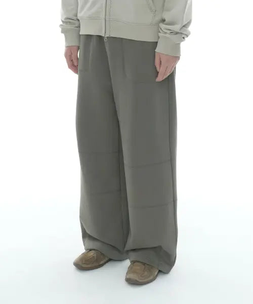 [THE COLDEST MOMENT] TCM stitch sweat pants (khaki brown)