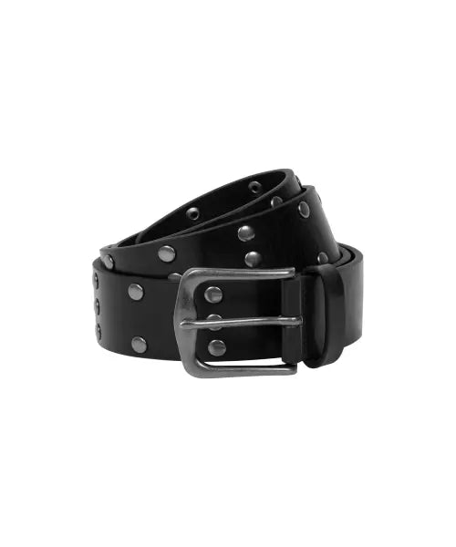 [AAKAM] Circle Studded Belt (Black)