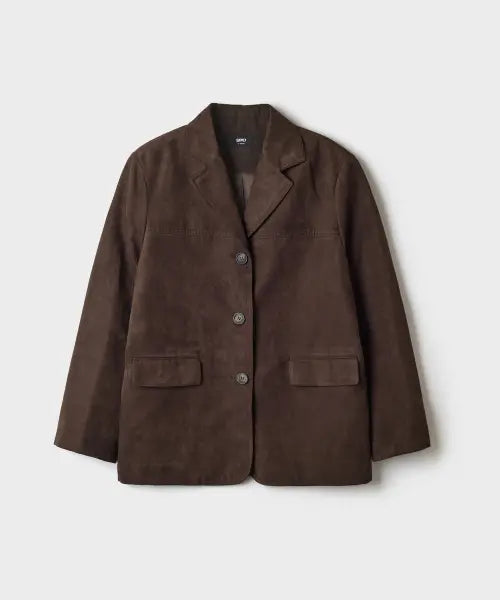[SPAO] Synthetic Leather Suede Tailored Jacket / [신세틱레더] 스웨이드 테일러드 재킷_SPJLG49W01