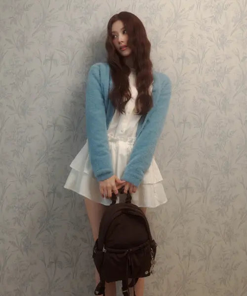 [COVERNAT WOMAN] WOMEN SHIRRING MINI BACKPACK / 우먼 셔링 미니 백팩 브라운