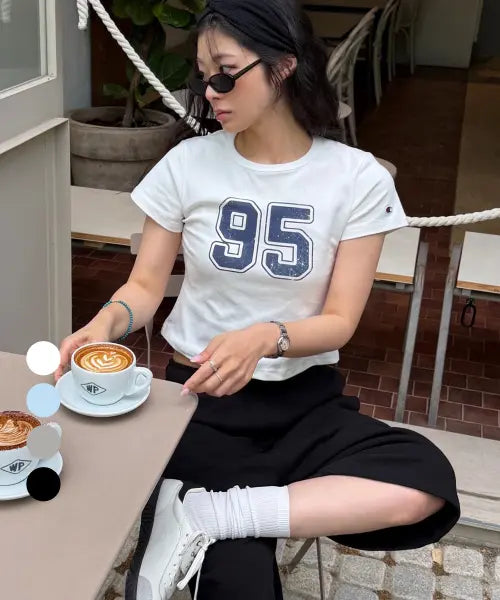 [CHAMPION] Women's Cropped T-Shirt (4 Colors) / 여성 95 크롭 티셔츠 4color